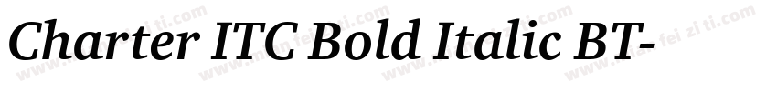 Charter ITC Bold Italic BT字体转换